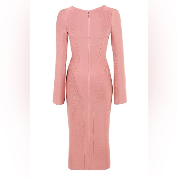 NWT House of CB Body Rose Bandage Midi Dress Size Small Glam Statement Bodycon - Picture 12 of 12
